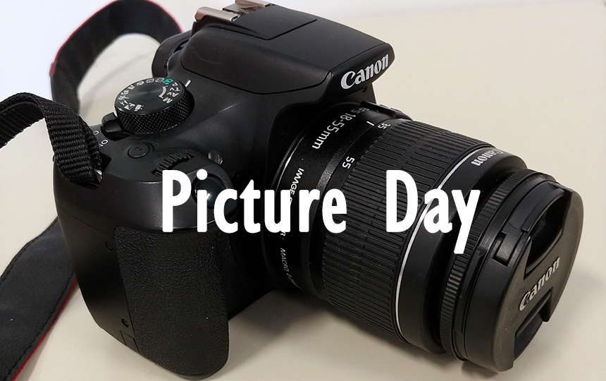 camera with text Picture Day
