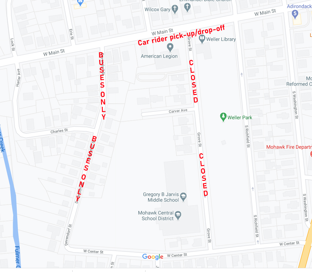 map of mohawk around Jarvis Middle School