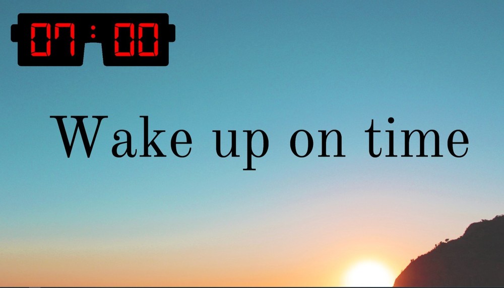 digital clock face - wake up on time