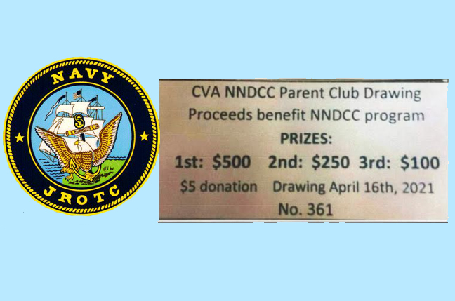 Navy JROTC logo and sample drawing ticket