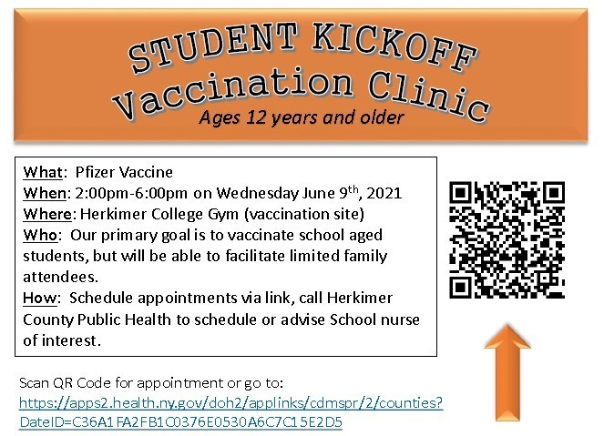 Student COVID vaccination clinic on June 9
