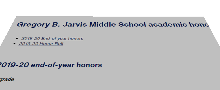 list of student names and honors