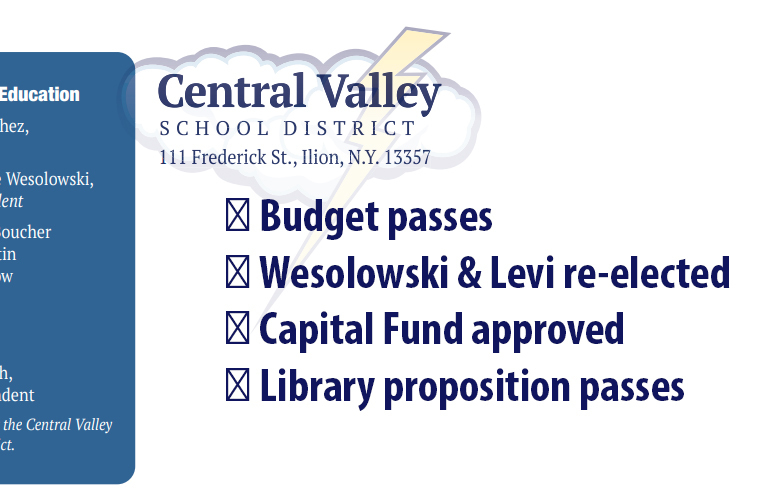 Central Valley logo and text with results
