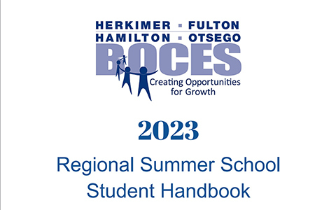 BOCES logo 2023 summer school handbook