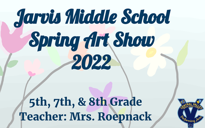 Jarvis Middle School Art Show 2022, flower graphics