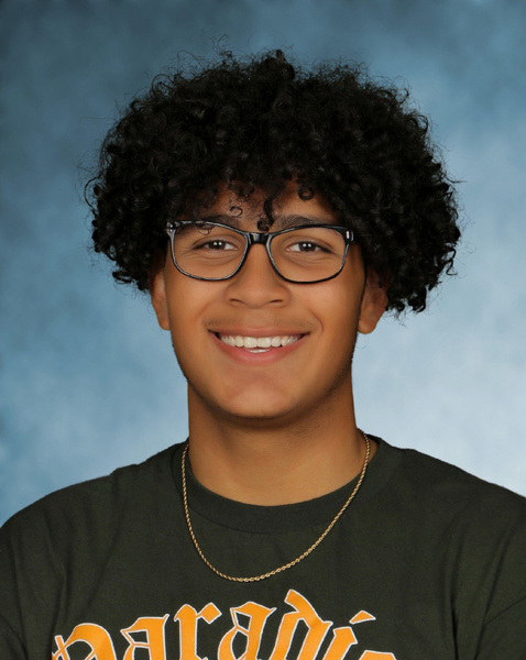 closeup of student, smiling, glasses